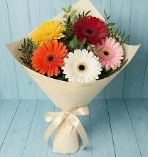 Букет цветов из:  Герберы в Красногорском Алтайского края