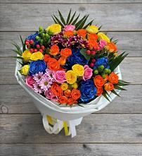 Букет цветов из:  Розы и Хризантемы в Красногорском Алтайского края