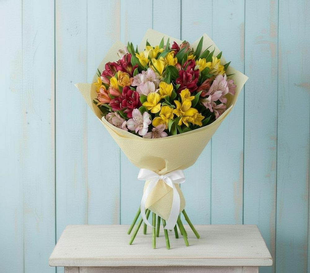 Букет цветов из: Альстромерии в Красногорском Алтайского края