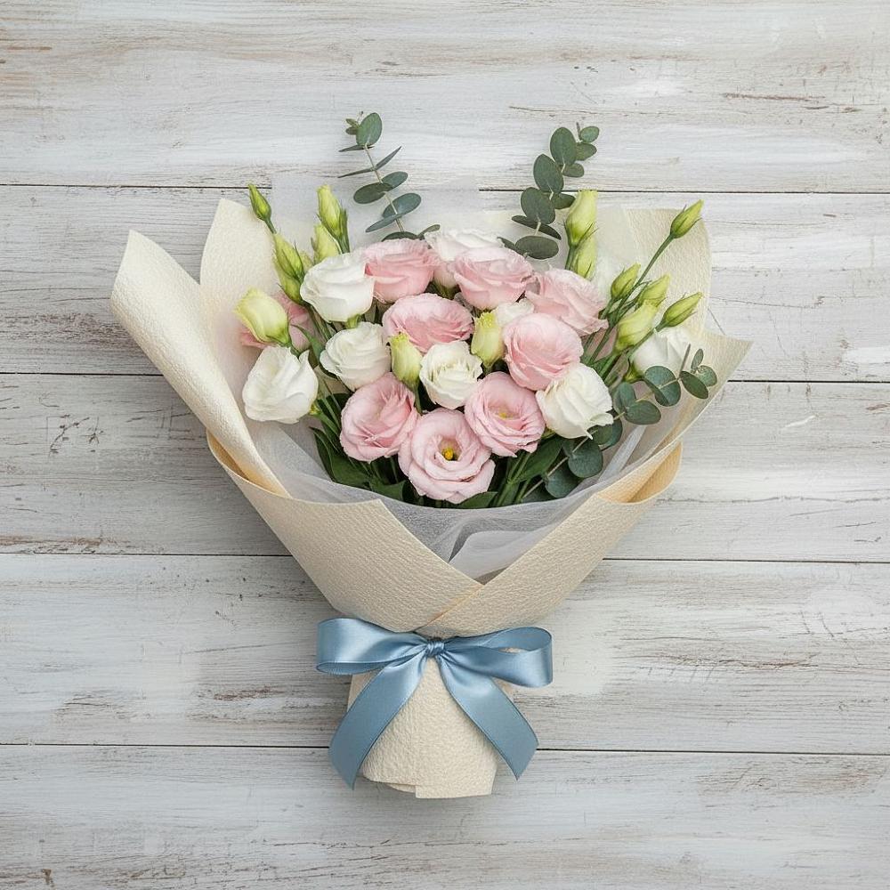 Букет цветов из: Лизиантусы в Красногорском Алтайского края